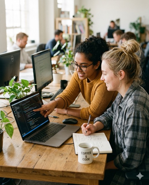 Developers collaborating